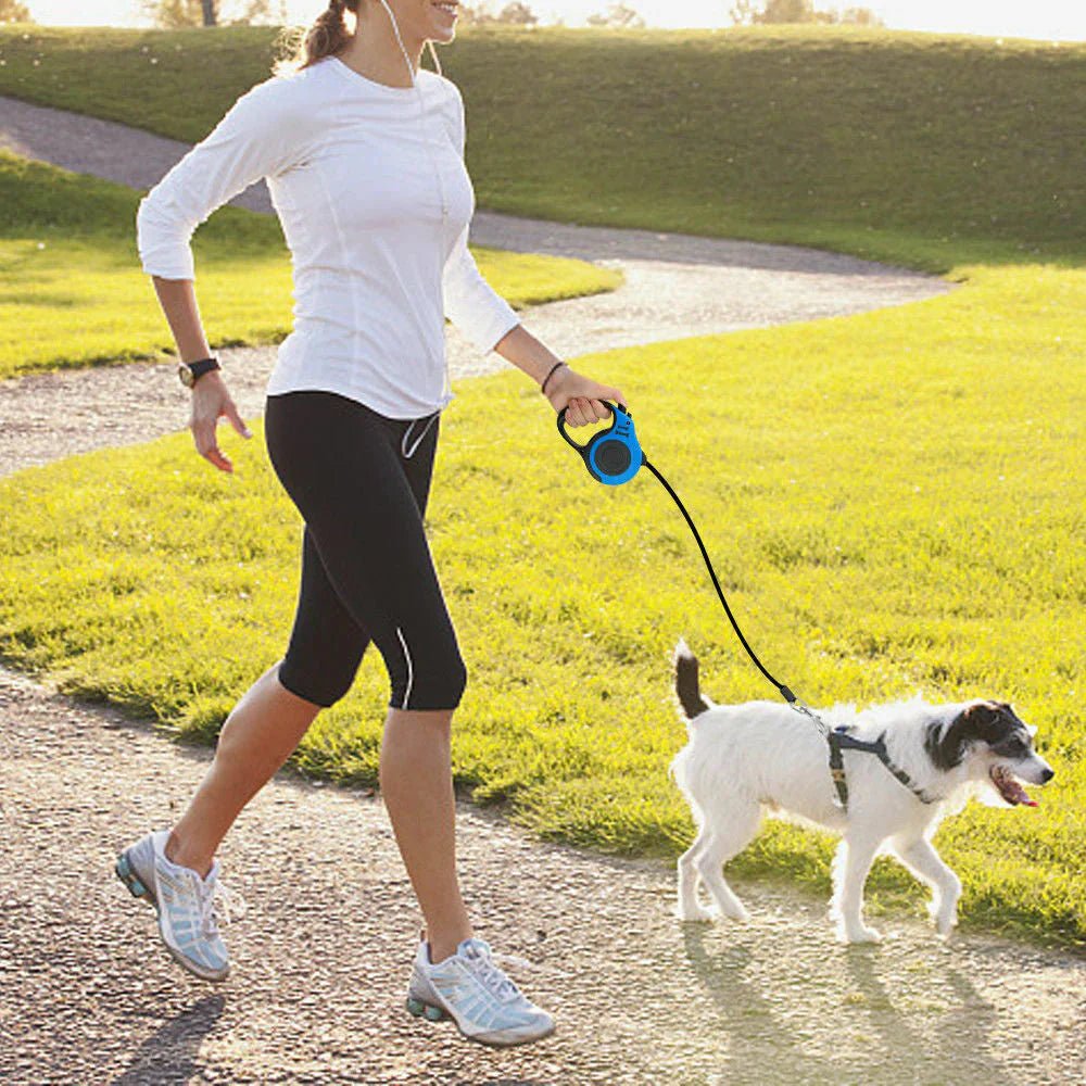 Automatic Retractable Dog Leash - Dual Size Options with Brake & Lock Safety System para mascotas - Petzen