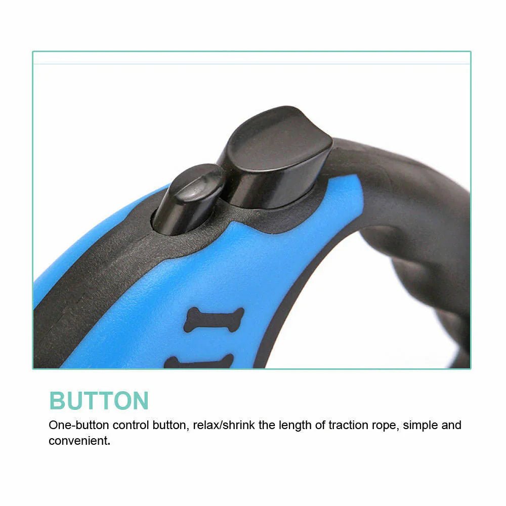 Automatic Retractable Dog Leash - Dual Size Options with Brake & Lock Safety System para mascotas - Petzen