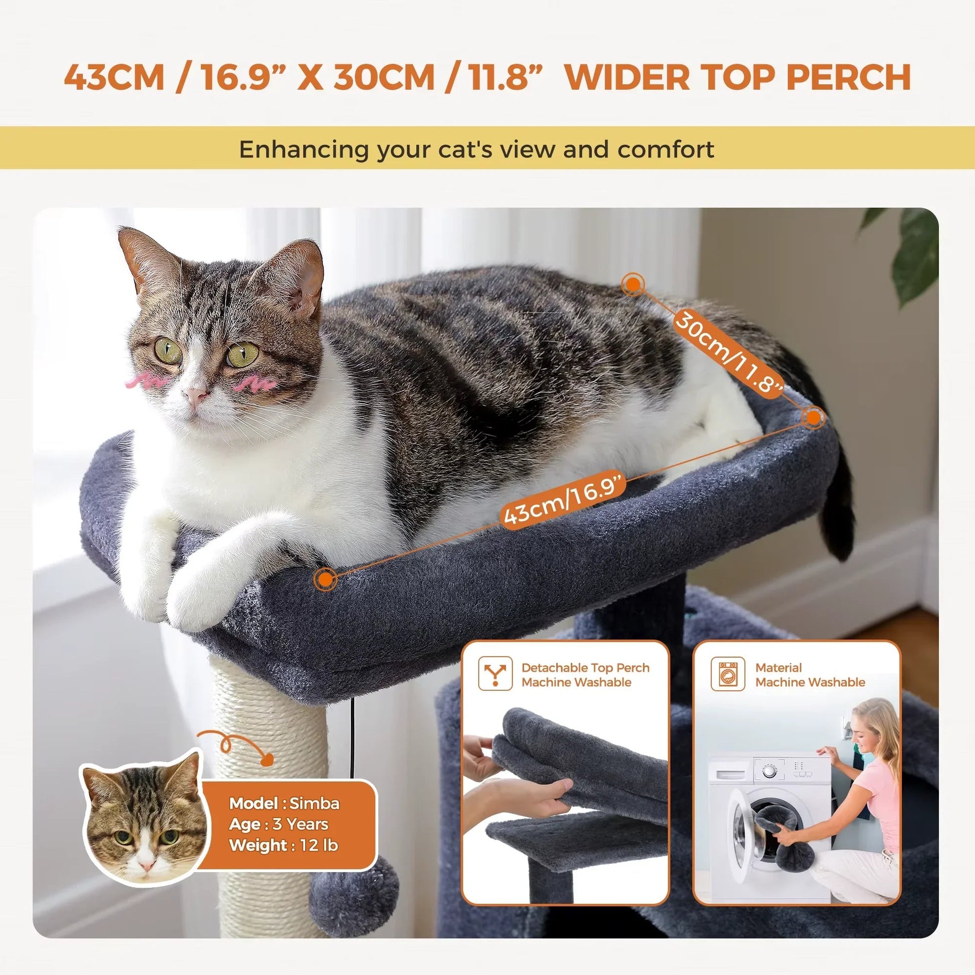 Cat Tree for Large Cats Cat Tower for Indoor para mascotas - Petzen