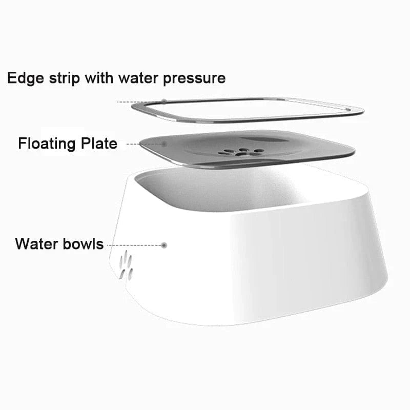 Dog Drinking Water Bowl with Floating Design - Non - Wetting, Non - Skid, Large Capacity para mascotas - Petzen