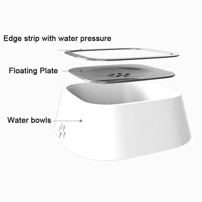 Dog Drinking Water Bowl with Floating Design - Non - Wetting, Non - Skid, Large Capacity para mascotas - Petzen