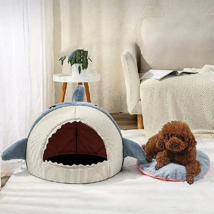 Luxury Plush Shark Pet Bed para mascotas - Petzen