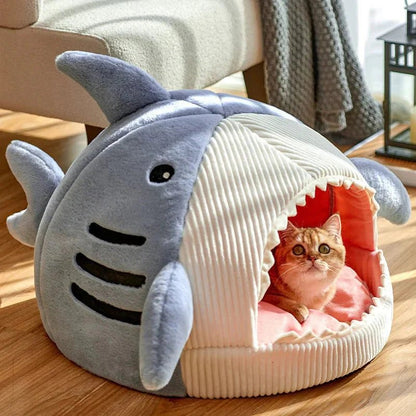 Luxury Plush Shark Pet Bed para mascotas - Petzen