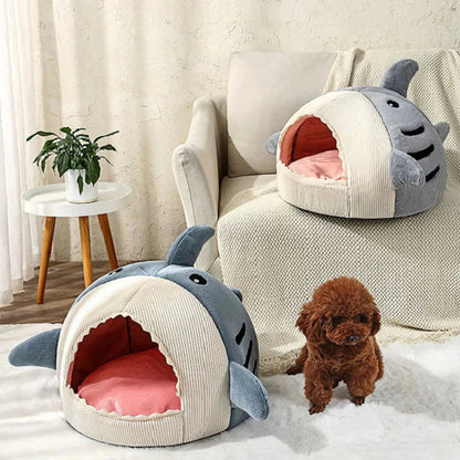Luxury Plush Shark Pet Bed para mascotas - Petzen