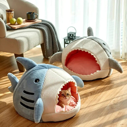 Luxury Plush Shark Pet Bed para mascotas - Petzen