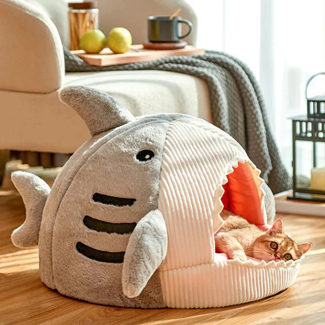Luxury Plush Shark Pet Bed para mascotas - Petzen