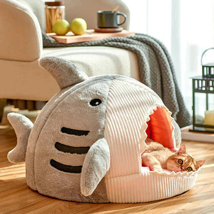Luxury Plush Shark Pet Bed para mascotas - Petzen