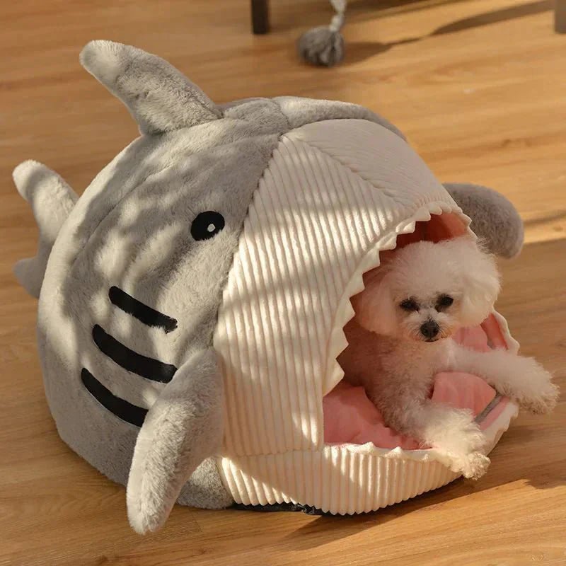 Luxury Plush Shark Pet Bed para mascotas - Petzen