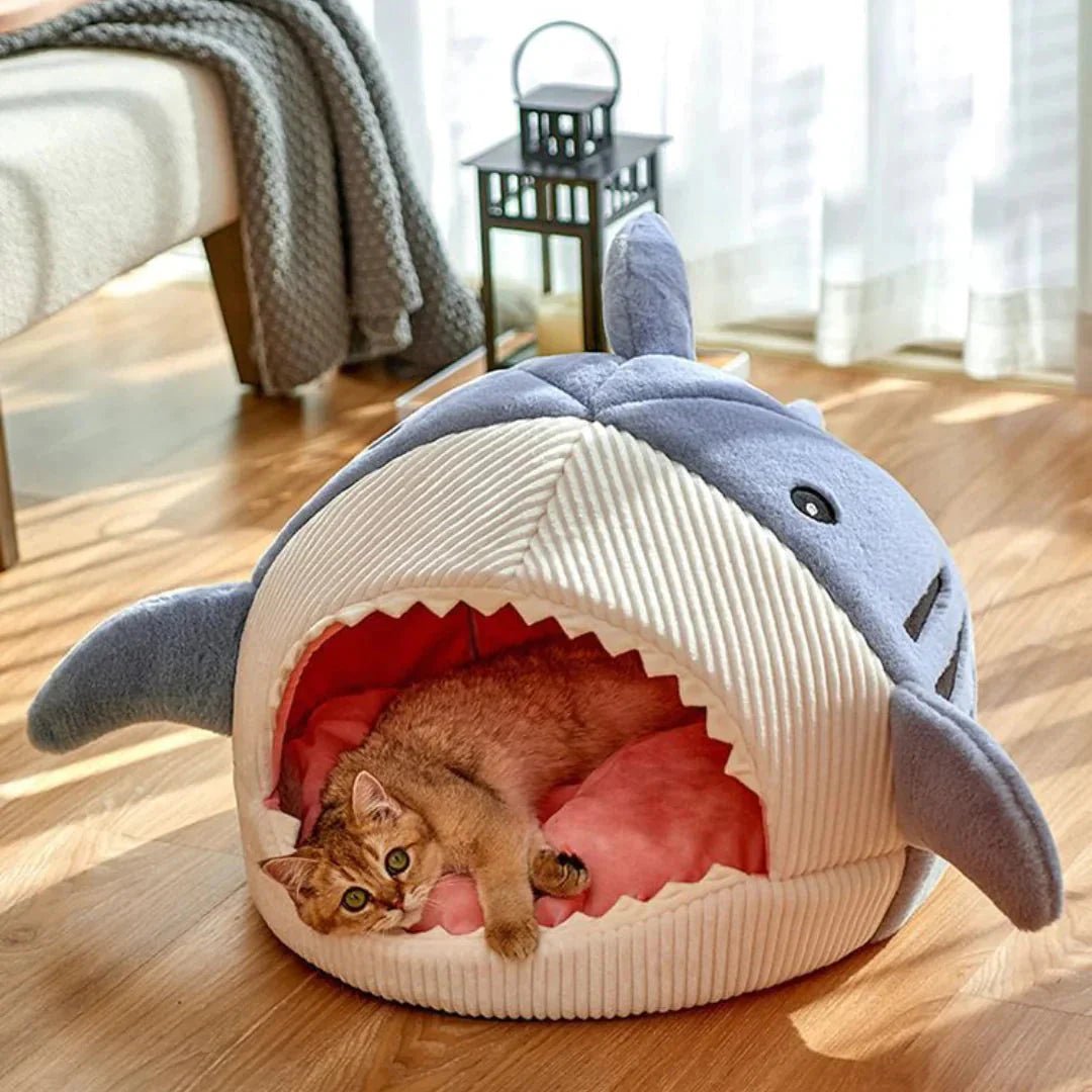 Luxury Plush Shark Pet Bed para mascotas - Petzen