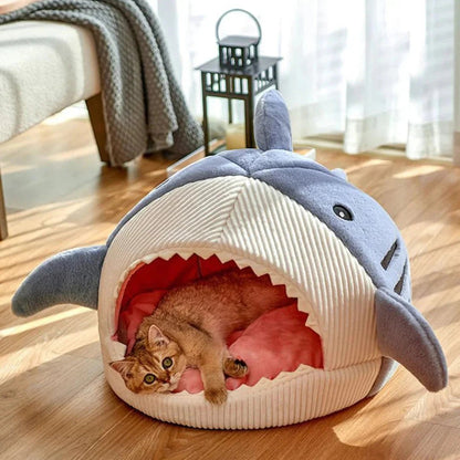 Luxury Plush Shark Pet Bed para mascotas - Petzen